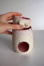 Load image into Gallery viewer, PINK &amp; PURPLE WAX BURNER WITH BOOBS OUTSIDE
