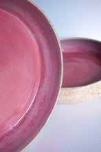 Load image into Gallery viewer, SET OF PINK &amp; CREAM SPECKLE PASTA BOWLS
